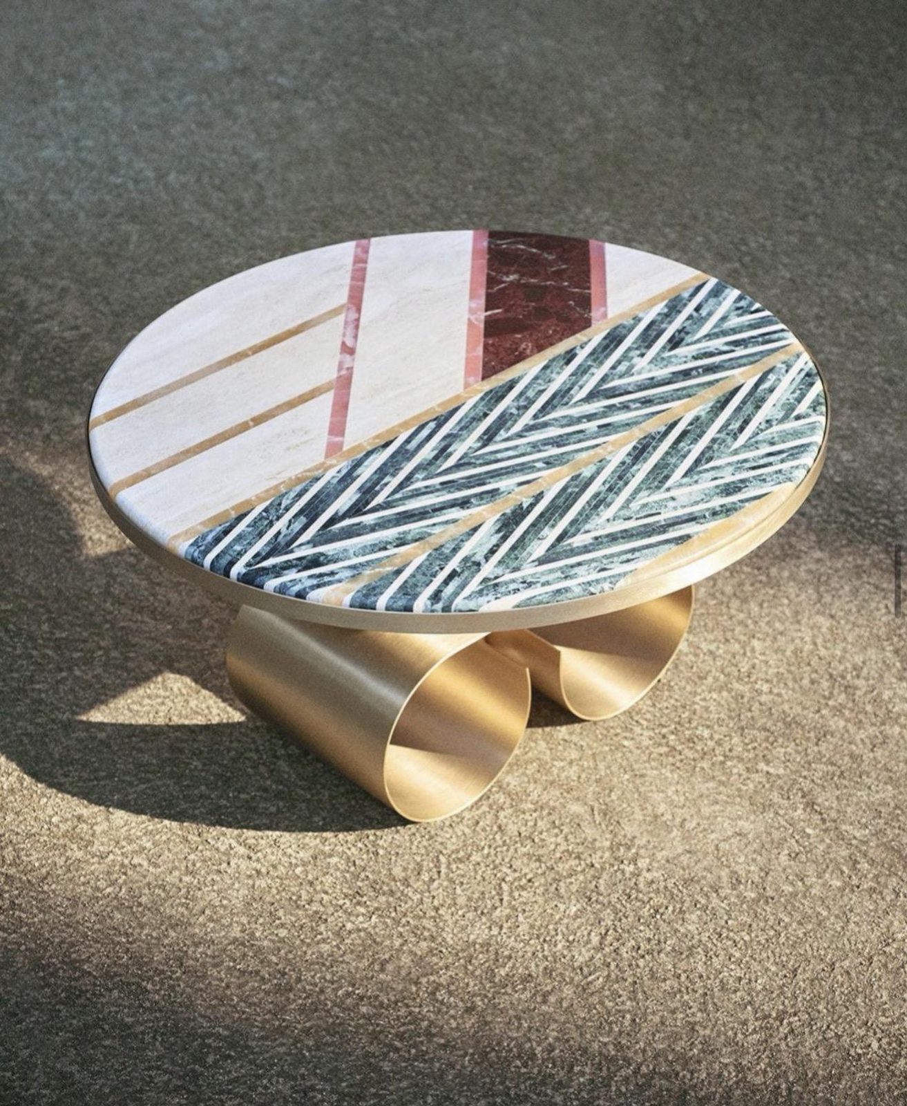 Marble and brass side table sourced from a verified premium factory
